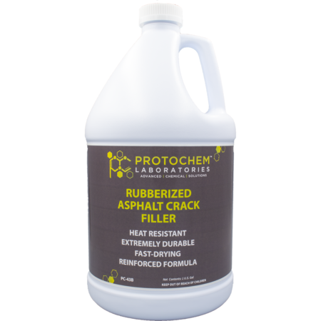 PROTOCHEM LABORATORIES Asphalt Crack Filler - Rubber Base, 1 gal., PK4 PC-43B-1